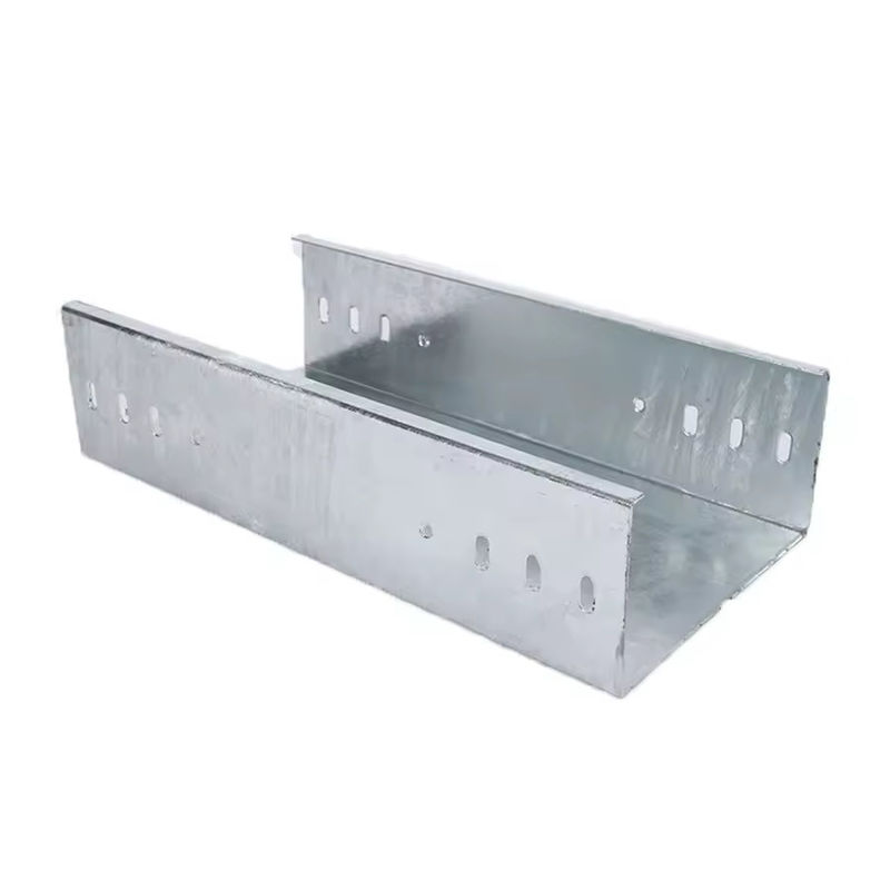 Srebro Galwanizowane Solid / Perforated Cable Tray do zamontowania ścian / podłogi