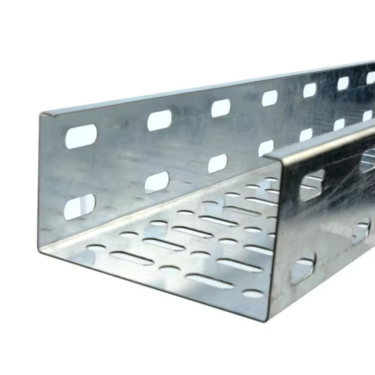 Srebro Galwanizowane Solid / Perforated Cable Tray do zamontowania ścian / podłogi